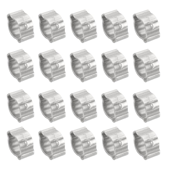 Uxcell Double Ear Hose Clamps 304 Stainless Steel O Clip Crimp Rings for Fuel Petrol Pipe Tube Fitting Connection 7-9 mm
