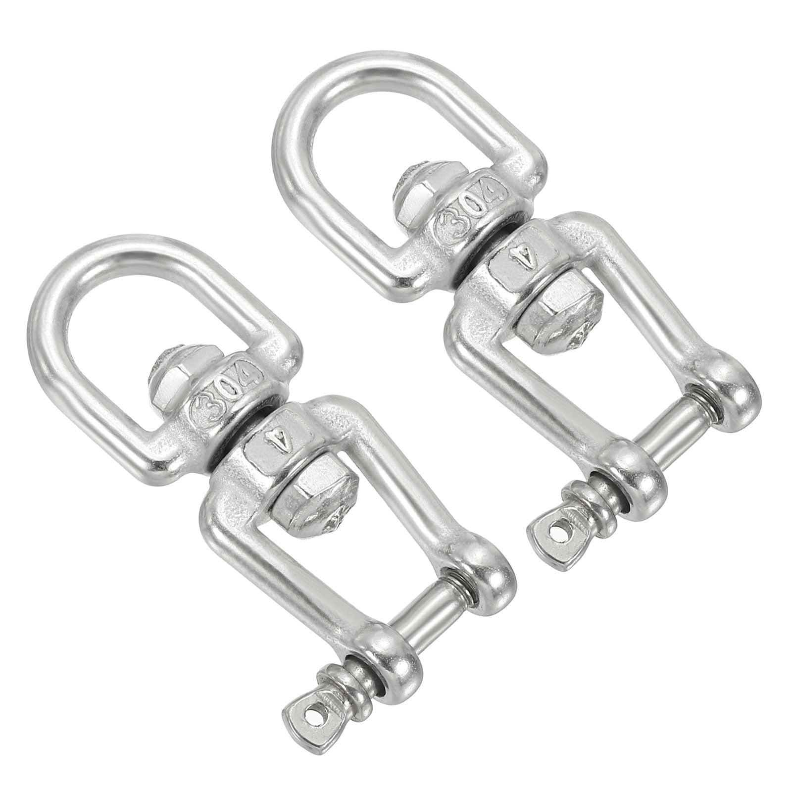 Uxcell Double Ended Swivel Eye Hook M4 Working Load 133kg/293lbs, Eye