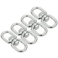 thumbnail image 1 of Uxcell Double Ended Swivel Eye Hook M4 Working Load 65kg/143 lbs 316 Stainless Steel Eye to Eye Swivel Shackle 4Pcs, 1 of 6