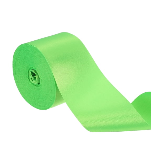 Uxcell Double Faced Neon Green Satin Ribbon, (1-4/7" x 22 Yards), Solid Fabric Ribbon, Suit for Gift Wrapping/Crafts/Wedding/Decoration/Bows/Bouquet/Floral/Arrangement