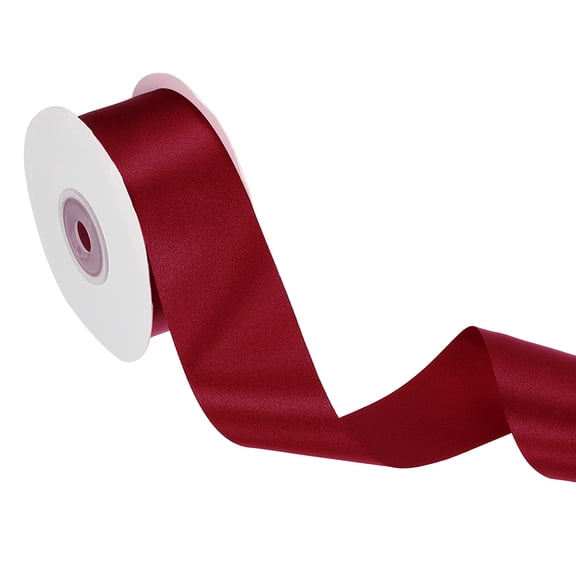 Uxcell Double Faced Wine Red Satin Ribbon, ('1-1/2" x 25 Yards), Solid Fabric Ribbon, Suit for Gift Wrapping/Crafts/Wedding/Decoration/Bows/Bouquet/Floral/Arrangement