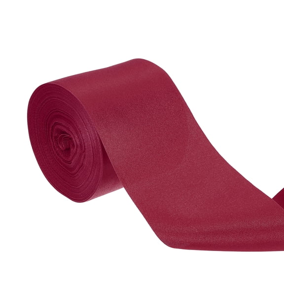 Uxcell Double Faced Wine Red Satin Ribbon, (2" x 22 Yards), Solid Fabric Ribbon, Suit for Gift Wrapping/Crafts/Wedding/Decoration/Bows/Bouquet/Floral/Arrangement