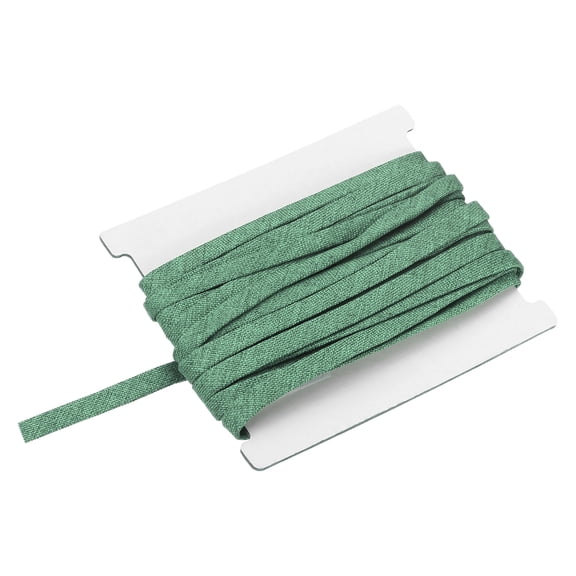 Uxcell Double Fold Bias Binding Tape, 1/4 Inch x 6 Yards Cotton Twill Tape Trim Ribbon for Sewing Wrapping Craft DIY, Forest Green