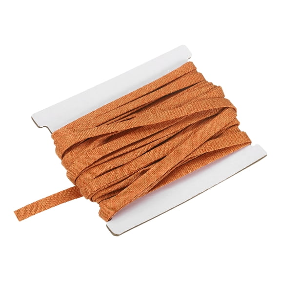 Uxcell Double Fold Bias Binding Tape, 1/4 Inch x 6 Yards Cotton Twill Tape Trim Ribbon for Sewing Wrapping Craft DIY, Orange