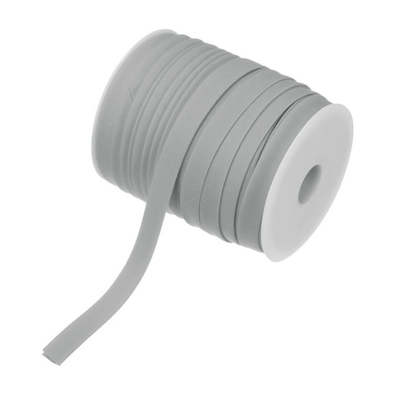 Uxcell Double Fold Bias Tape 1/2 Inch 55 Yards Cotton Bias Binding Tape Bulk for Sewing Gray