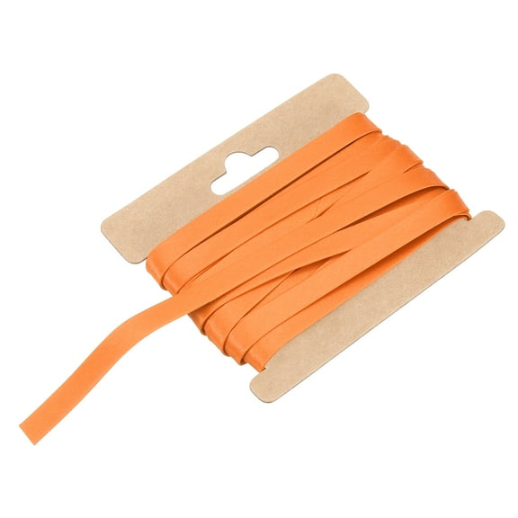Uxcell Double Fold Bias Tape 1/3 Inch x 6 Yards Satin Pre-fold Tape Orange