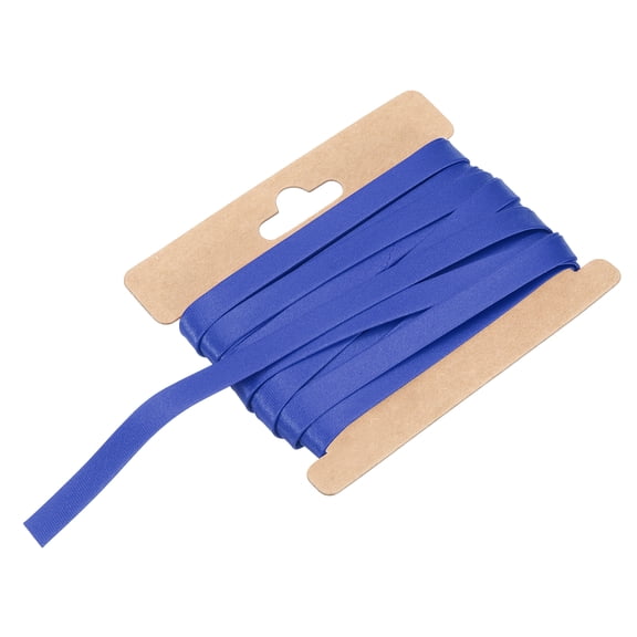 Uxcell Double Fold Bias Tape 1/3 Inch x 6 Yards Satin Pre-fold Tape Sapphire Blue
