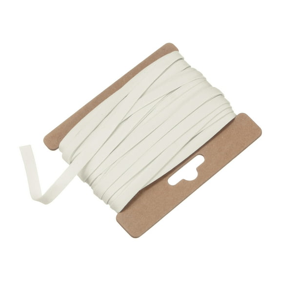 Uxcell Double Fold Bias Tape 1/4 Inch 12 Yards Cotton Bias Binding Tape Bulk for Sewing Light White