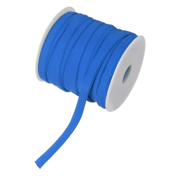 Uxcell Double Fold Bias Tape 1/4" 25 Yards for Sewing/Seaming/DIY Bright Blue