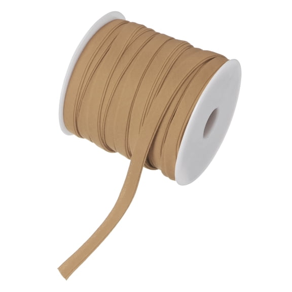 Uxcell Double Fold Bias Tape 1/4" 25 Yards for Sewing/Seaming/DIY Khaki