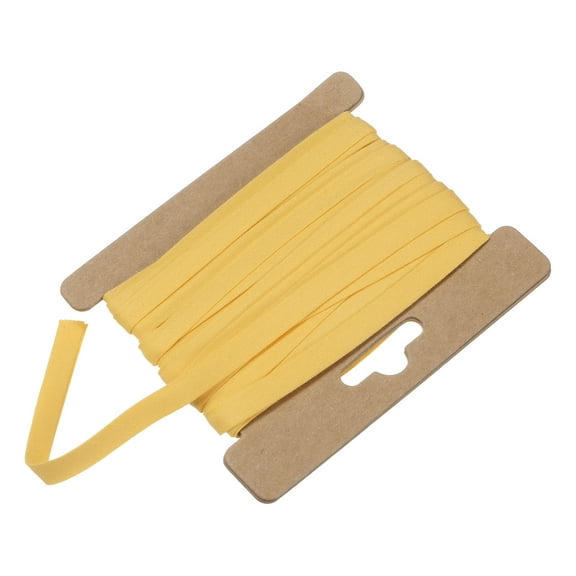 Uxcell Double Fold Bias Tape 1/4 Inch 6 Yards Cotton Bias Binding Tape Bulk for Sewing Light Yellow