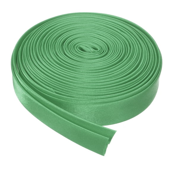 Uxcell Double Fold Bias Tape 4/5 Inch x 5.5 Yards Satin Pre-fold Tape Green