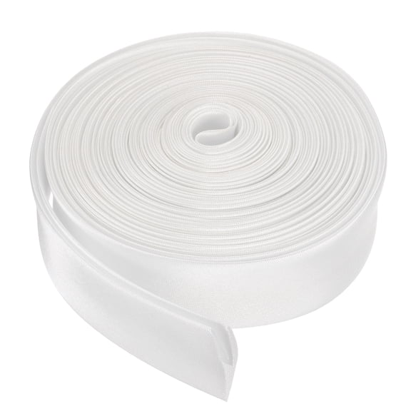 Uxcell Double Fold Bias Tape 4/5" x 5.5 Yards Satin Pre-fold Tape White