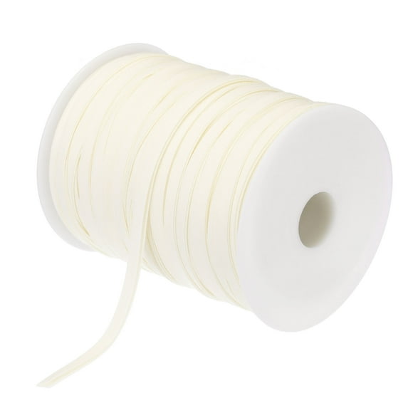 Uxcell 1/4" Double Fold Bias Tape Polyester Continuous Bulk Bias Tape for Sewing Seaming Beige 100 Yards