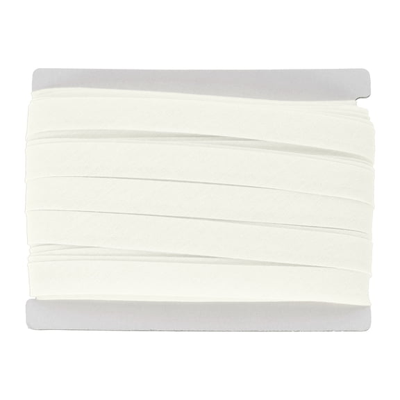 Uxcell Double Fold Bias Tape Seam Binding 1/2 inch 10 Yards Plain White