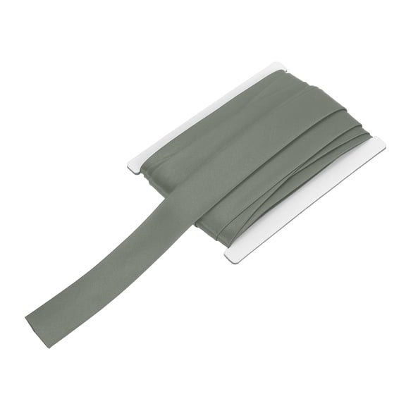 Uxcell Double Fold Bias Tape for Sewing 3/4 Inch x 6 Yards Satin Pre-fold Continuous Binding Tape for Seaming Quilting Hemming Binding DIY Crafts, Gray