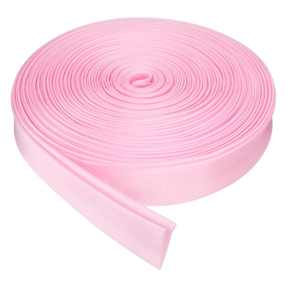 Uxcell Double Fold Bias Tape for Sewing, 3/4 Inch x 10 Yards Satin Bias Binding Tape Continuous Bulk for Quilting Blanket Binding Seaming Hemming Fabric Piping DIY Craft, Bright Pink