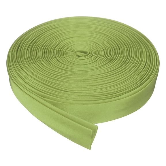 Uxcell Double Fold Bias Tape for Sewing, 3/4 Inch x 10 Yards Satin Bias Binding Tape Continuous Bulk for Quilting Blanket Binding Seaming Hemming Fabric Piping DIY Craft, Grass Green