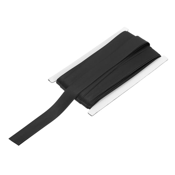 Uxcell Double Fold Bias Tape for Sewing 3/4 Inch x 12 Yards Satin Pre-fold Continuous Binding Tape for Seaming Quilting Hemming Binding DIY Crafts, Black