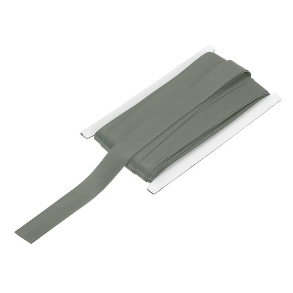 Uxcell Double Fold Bias Tape for Sewing 3/4 Inch x 12 Yards Satin Pre-fold Continuous Binding Tape for Seaming Quilting Hemming Binding DIY Crafts, Gray