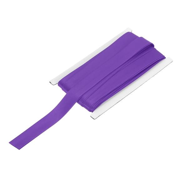 Uxcell Double Fold Bias Tape for Sewing 3/4 Inch x 12 Yards Satin Pre-fold Continuous Binding Tape for Seaming Quilting Hemming Binding DIY Crafts, Purple