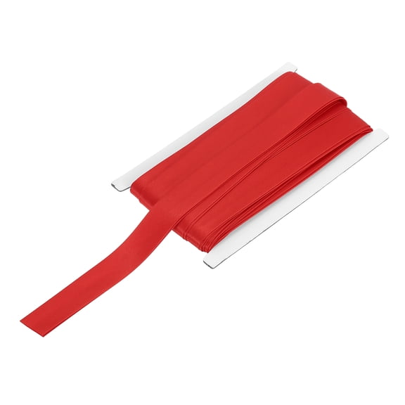 Uxcell Double Fold Bias Tape for Sewing 3/4 Inch x 12 Yards Satin Pre-fold Continuous Binding Tape for Seaming Quilting Hemming Binding DIY Crafts, Red