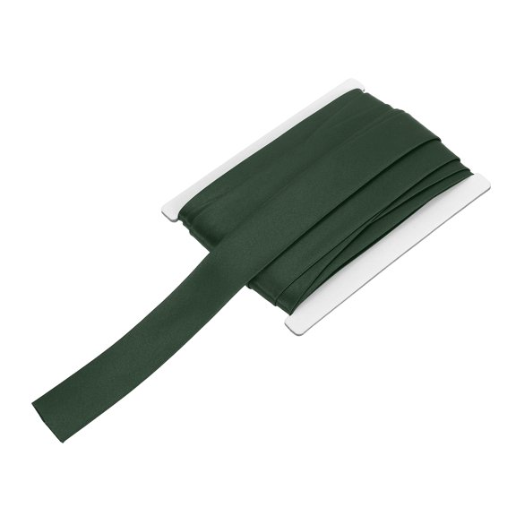 Uxcell Double Fold Bias Tape for Sewing 3/4 Inch x 6 Yards Satin Pre-fold Continuous Binding Tape for Seaming Quilting Hemming Binding DIY Crafts, Deep Green