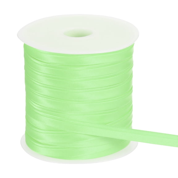 Uxcell Double Fold Bias Tape for Sewing, 3/8 Inch x 55 Yards Satin Bias Binding Tape Continuous Bulk for Quilting Binding Seaming Hemming Fabric Piping DIY Craft, Emerald Green