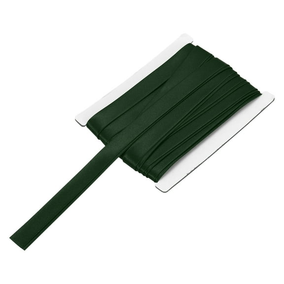 Uxcell Double Fold Bias Tape for Sewing 5/8 Inch x 6 Yards Satin Pre-fold Continuous Binding Tape for Seaming Quilting Hemming Binding DIY Crafts, Deep Green