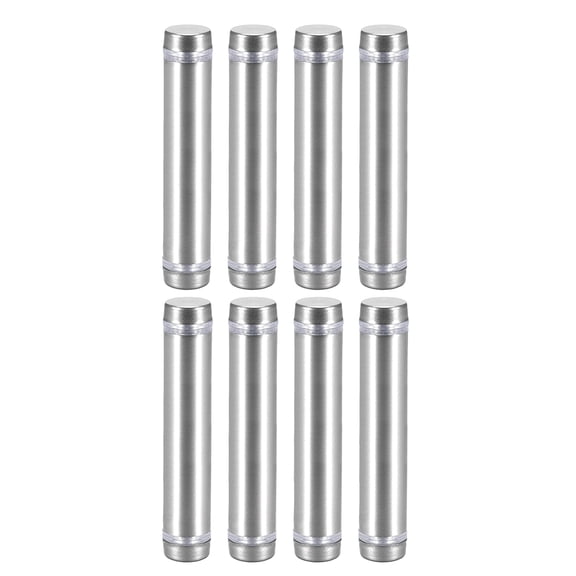 Uxcell Double Head Standoff Screws, Stainless Steel Silver 0.47 x 2.52" 8 Pack