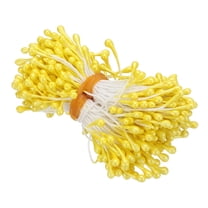Uxcell Double Heads Flower Stamen Artificial Flower Stamen for DIY Decoration ["Yellow"]