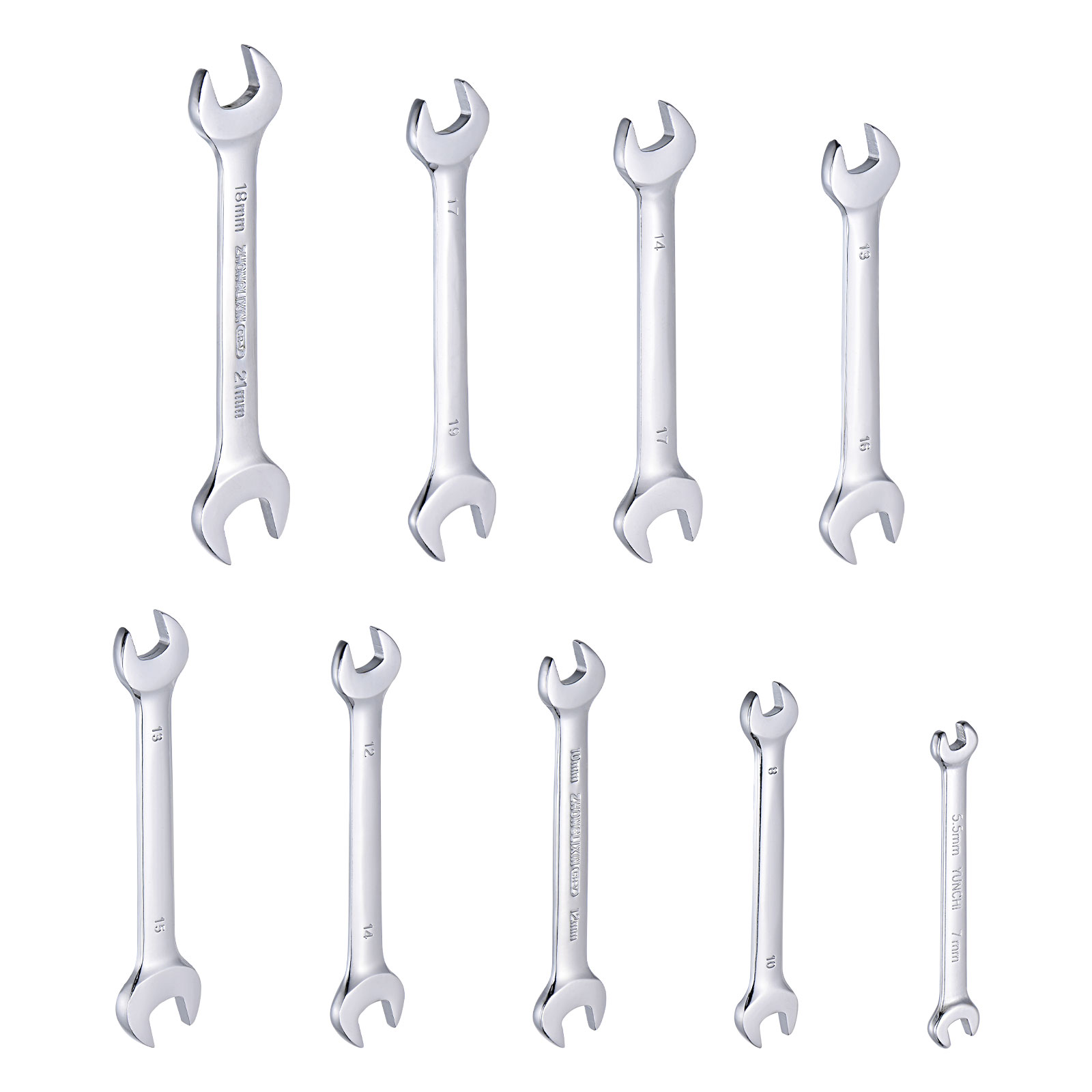 Uxcell Double OpenEnd Wrench Set, 5.521mm Metric CRV Steel with