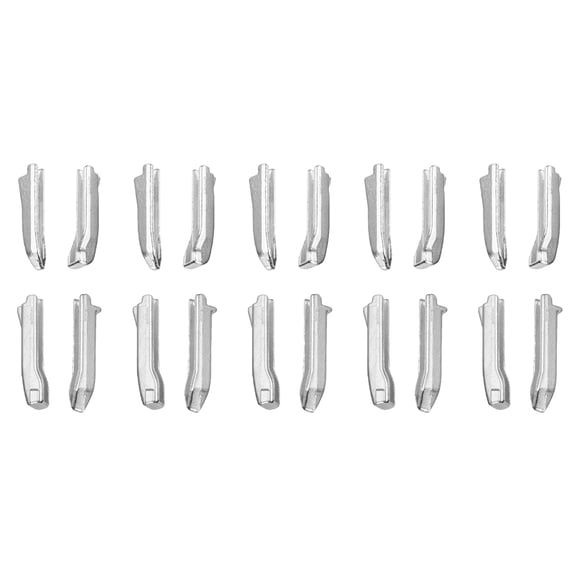 Uxcell Double Open Zipper Repair Latch Kits, #3 #5 Insert Pins Two-Way Separating Zippers, White Gold 10 Pairs