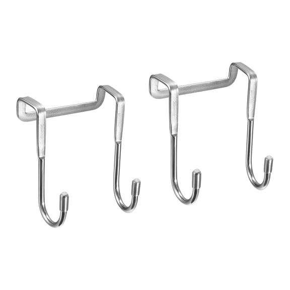 Uxcell Double S Shape Over Furniture Hook Extended Stainless Steel Hook, Silver Tone 2 Pack