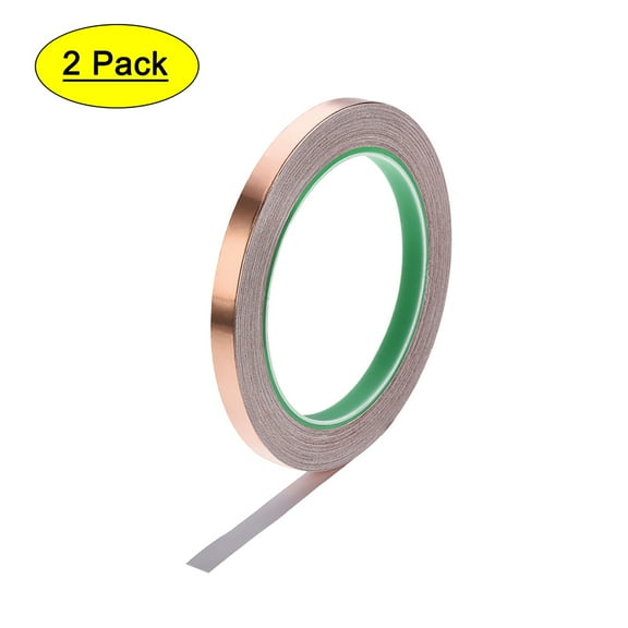 Uxcell Double Side Conductive Tape Copper Foil Tape 0.31" x 65.6ft for EMI Shielding 2 Pcs
