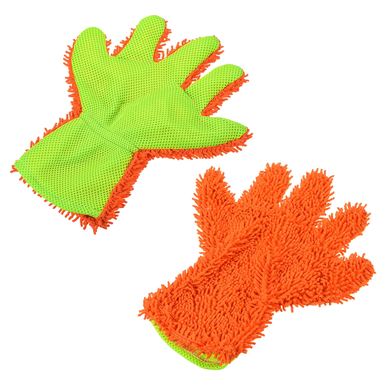 Uxcell Double Sided Chenille Dusting Mitten Microfiber Cleaning Gloves