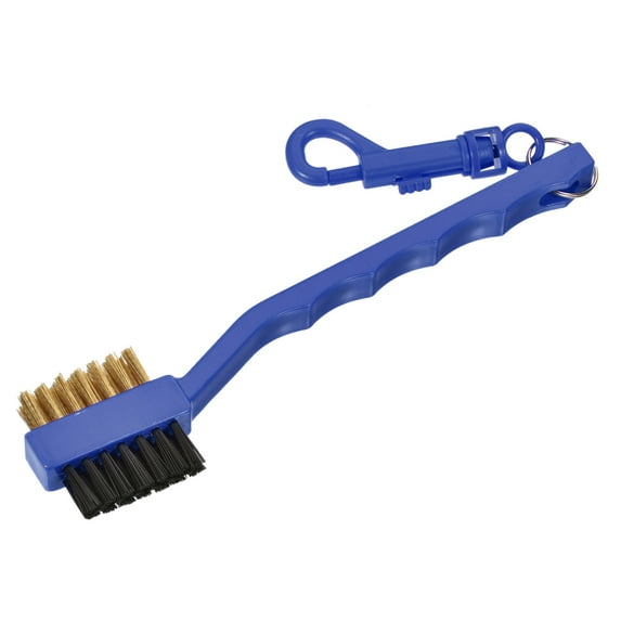 Uxcell Double Sided Dust Cleaning Groove Cleaner Clip Golf Club Brush Blue