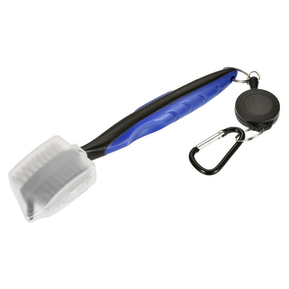 Uxcell Double Sided Retractable Cord Clip Cover Dust Groove Cleaner Golf Club Brush Blue