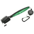thumbnail image 1 of Uxcell Double Sided Retractable Cord Clip Dust Groove Cleaner Golf Club Brush Green, 1 of 1
