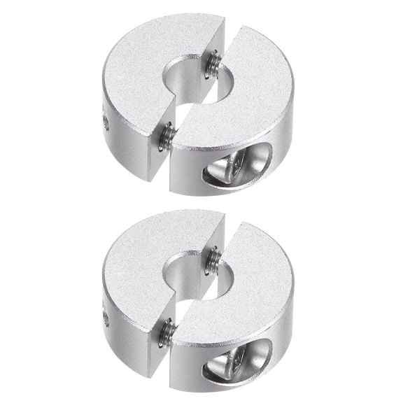 Uxcell Double Split Shaft Collar 6mm Bore Clamp-On Collars, 20mm OD, 8mm Width 2 Pack