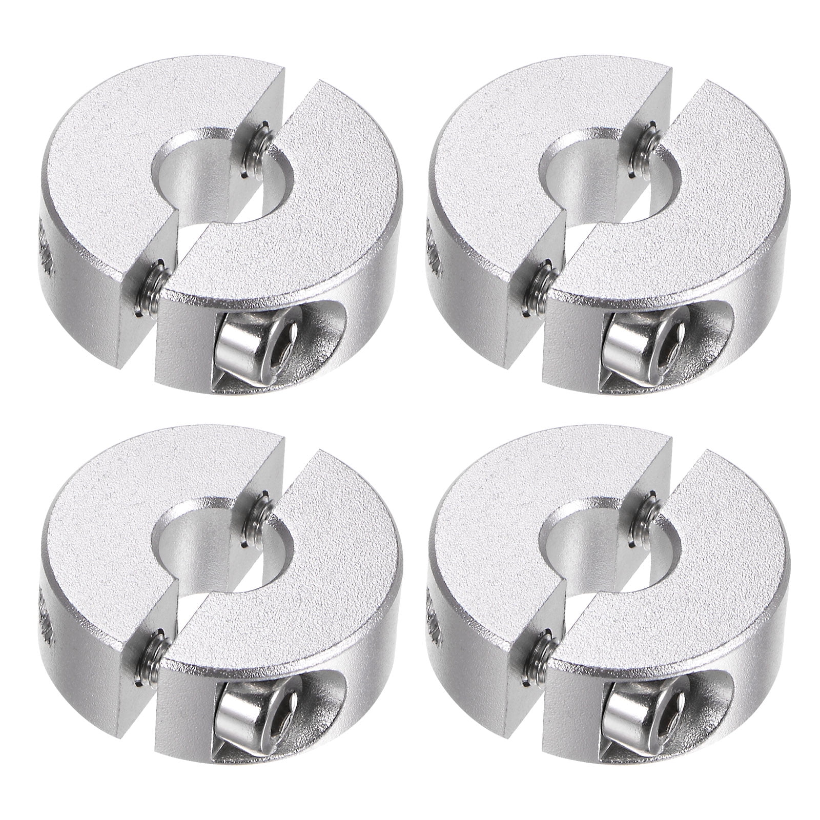Uxcell Double Split Shaft Collar 8mm Bore Clamp-On Collars, 25mm OD ...