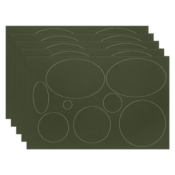 Uxcell Down Jacket Repair Patch, Nylon Down Jacket Patch Repair Kit Self Adhesive Oval Navy Green 5 Pcs