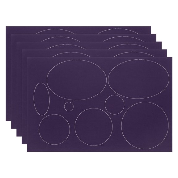Uxcell Down Jacket Repair Patch, Nylon Down Jacket Patch Repair Kit Self Adhesive Oval Purple 5 Pcs