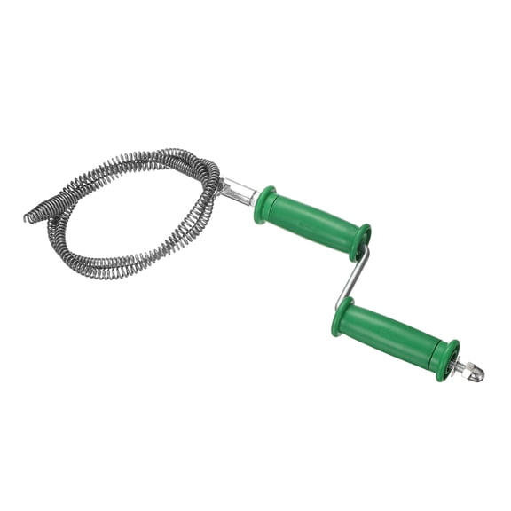 Uxcell Drain Cable 2/5" (10mm) Dia. 6.5ft Manual Drain Cleaning Auger Cables with Drill Connector Flexible Spring Unclog Hair for Sink