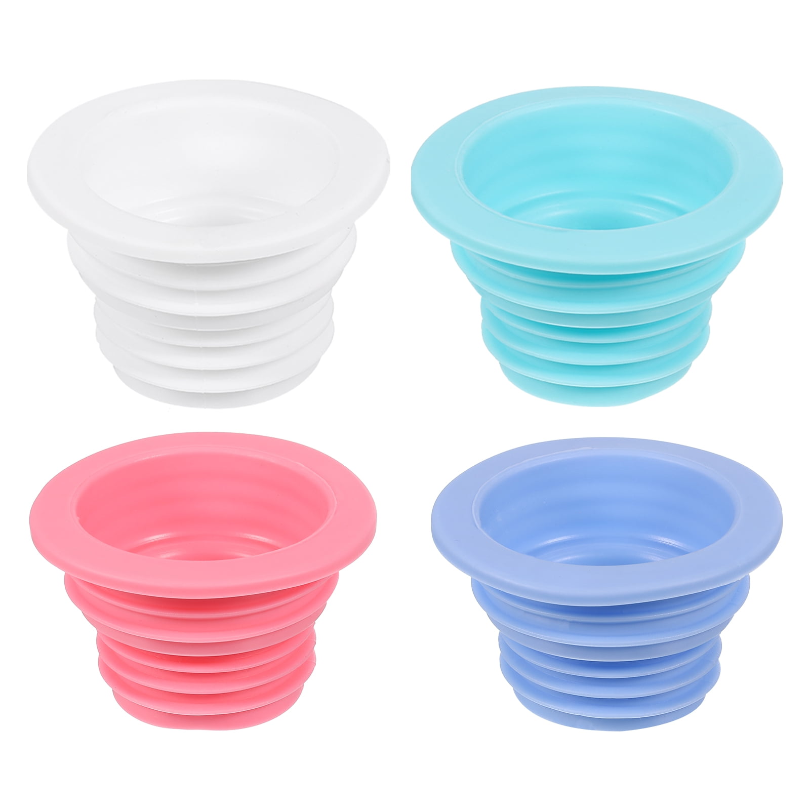 Uxcell Drain Pipe Sewer Seal Ring, 4 Pack Hose Silicone Plug, White ...