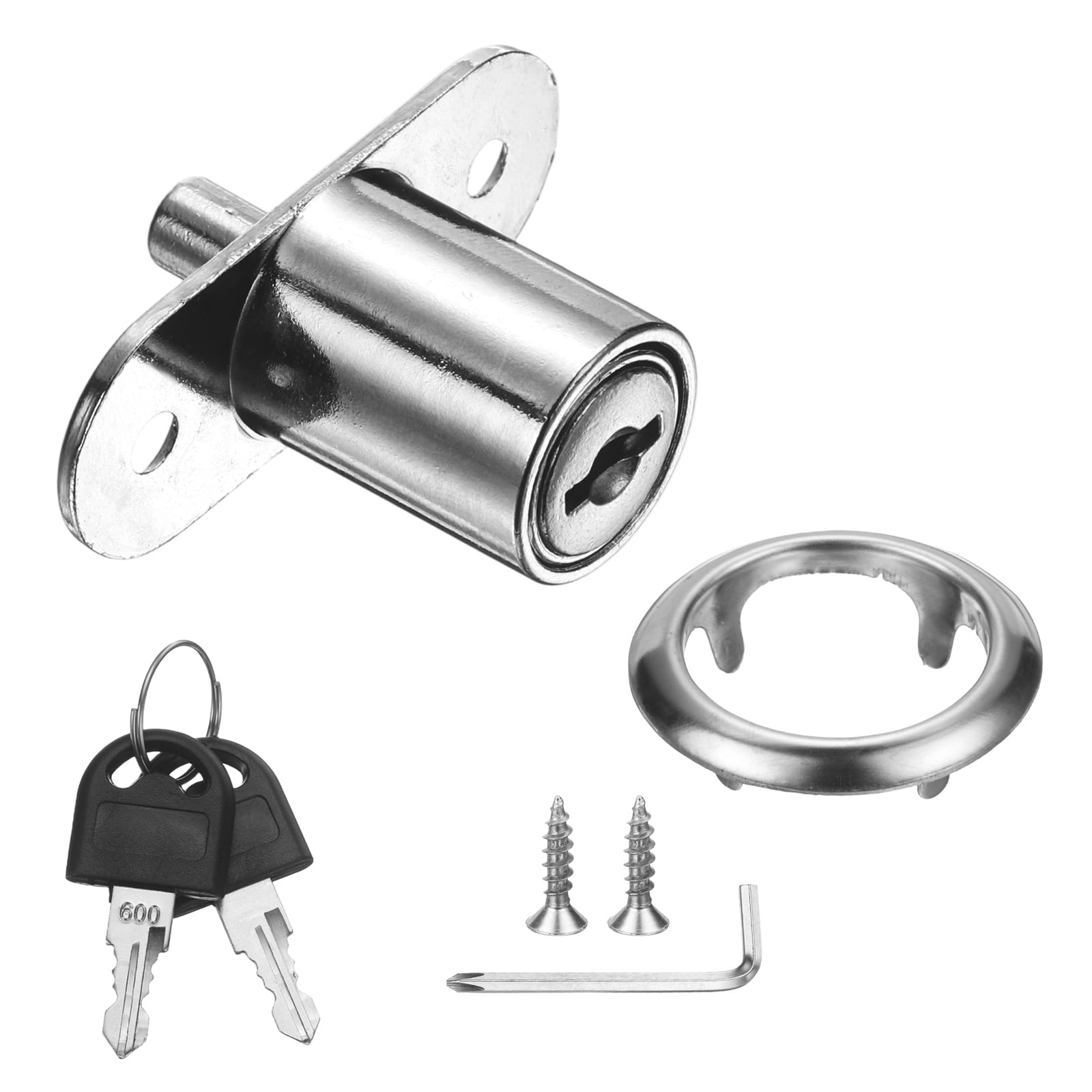 Screwdriver Lock Uxcell Drawer Desk Push Plunger Lock, 7/8