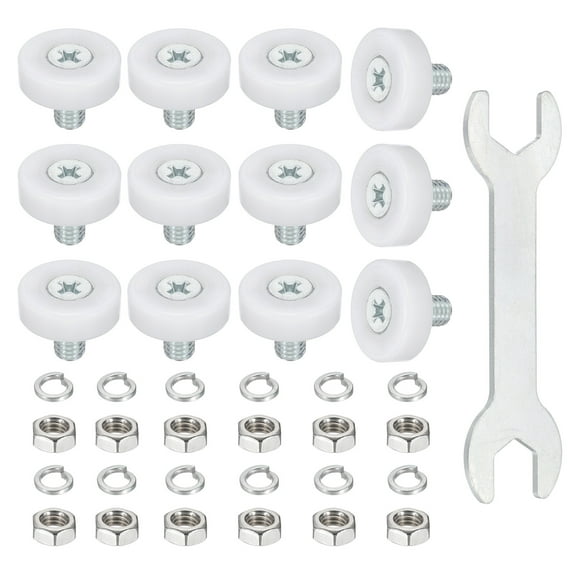 Uxcell Drawer Rollers Wheel Cabinet Positioning Sliding with Screw Washer Wrenches for File 0.75"