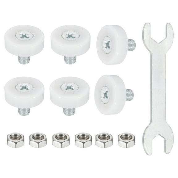 Uxcell Drawer Rollers Wheel Cabinet Positioning Sliding with Screw Wrench for File Drawers DIY Replacement Parts 0.75"