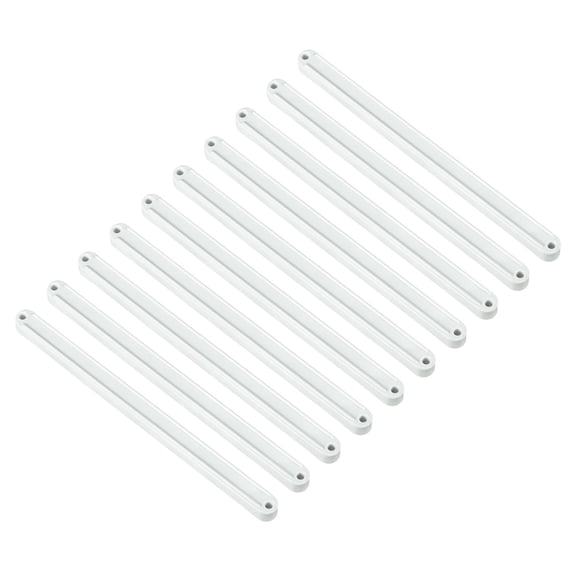 Uxcell Drawer Slides, 10Pcs 235mm - Plastic Drawer Rails, Side Mounted Grooved Guide Rails for Cabinet Drawers Bedside Tables Wardrobe Dressers (White)
