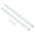 thumbnail image 1 of Uxcell Drawer Slides, 5Set 235mm - Plastic Drawer Rails with Screw, Side Mounted Grooved Guide Rail for Cabinet Drawer Bedside Table Wardrobe Dresser (White), 1 of 5